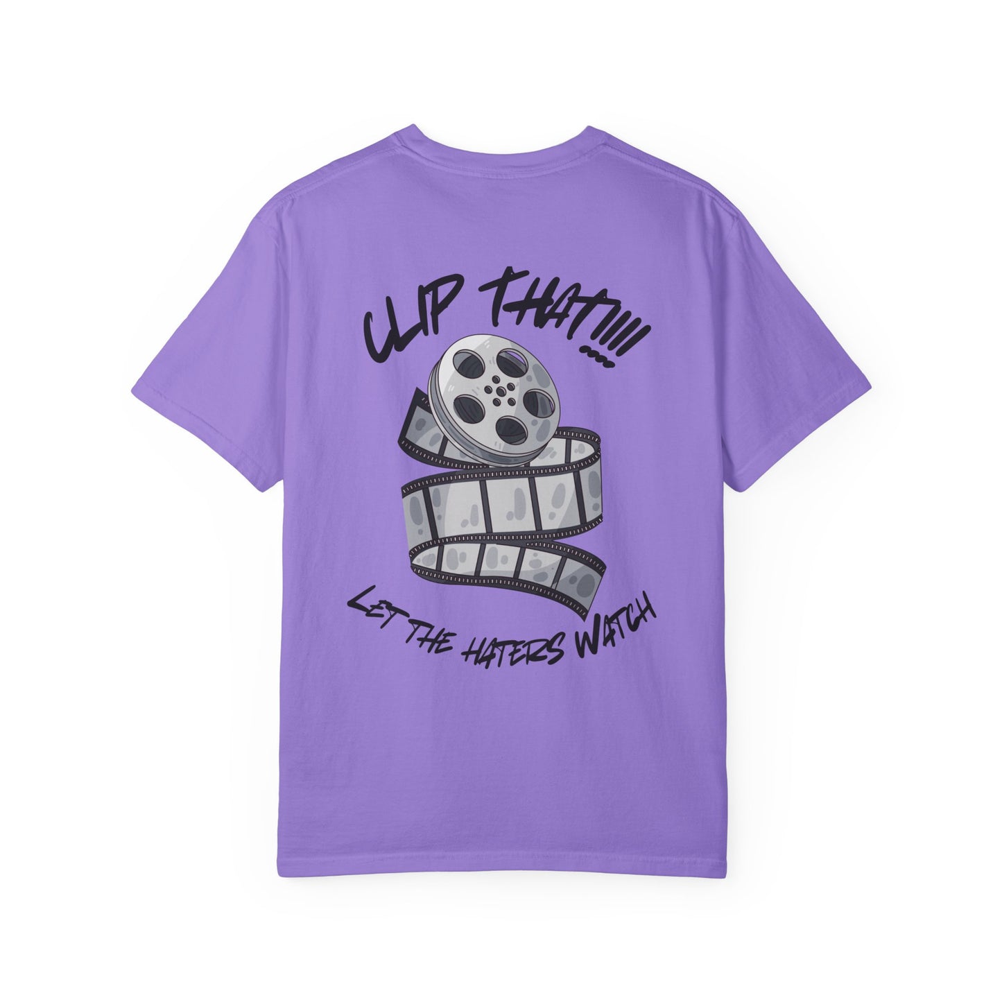 Film Buff Unisex T-Shirt - Clip That!!! Let the Haters Watch, Movie Lover Gift, Cool Graphic Tee, Unique Cinema Apparel, Trendy Casual Wear