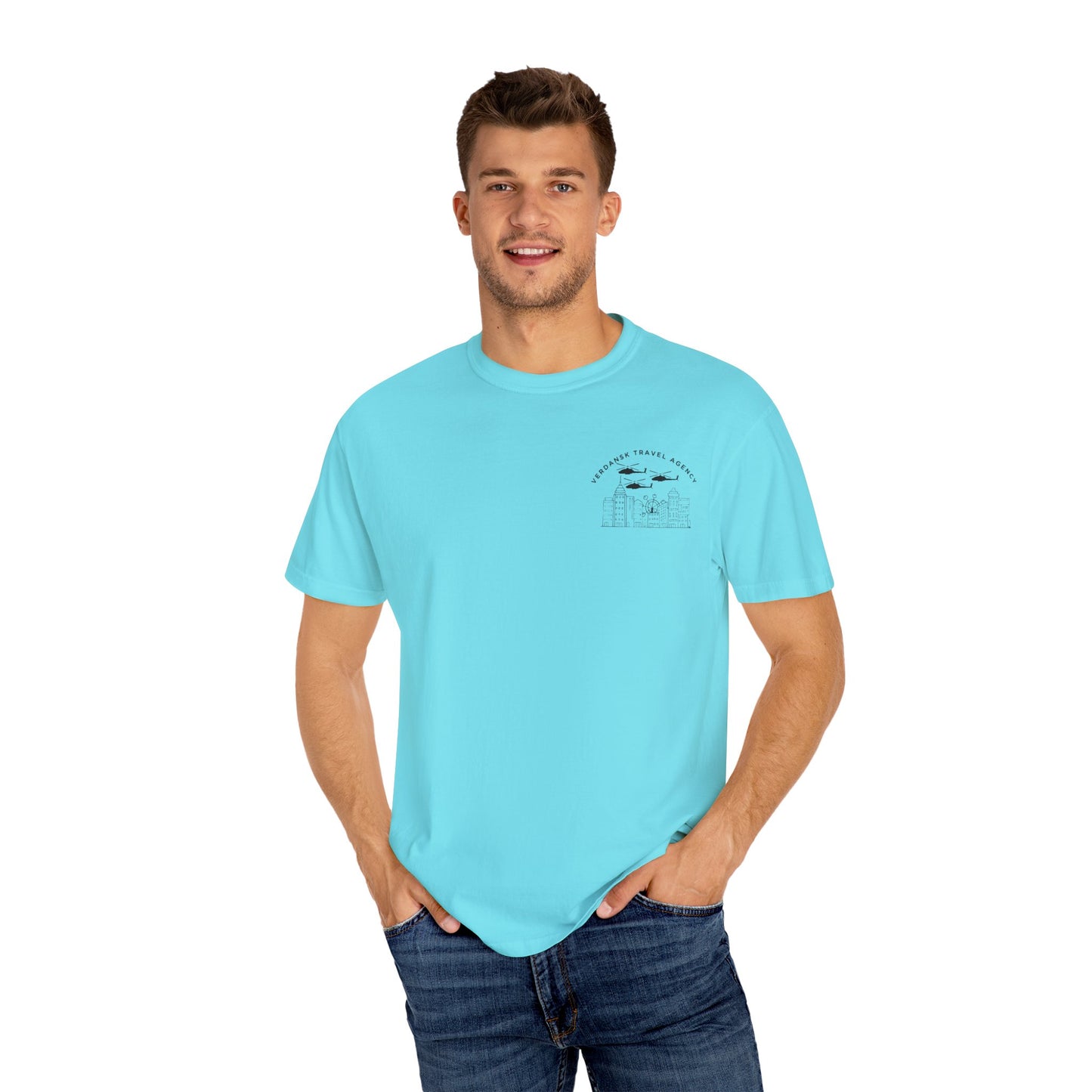 Unisex Garment-Dyed T-Shirt - Visit Downtown Verdansk Graphic Tee