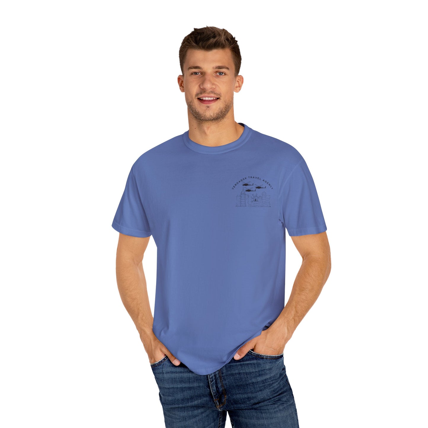 Unisex Garment-Dyed T-Shirt - Visit Downtown Verdansk Graphic Tee