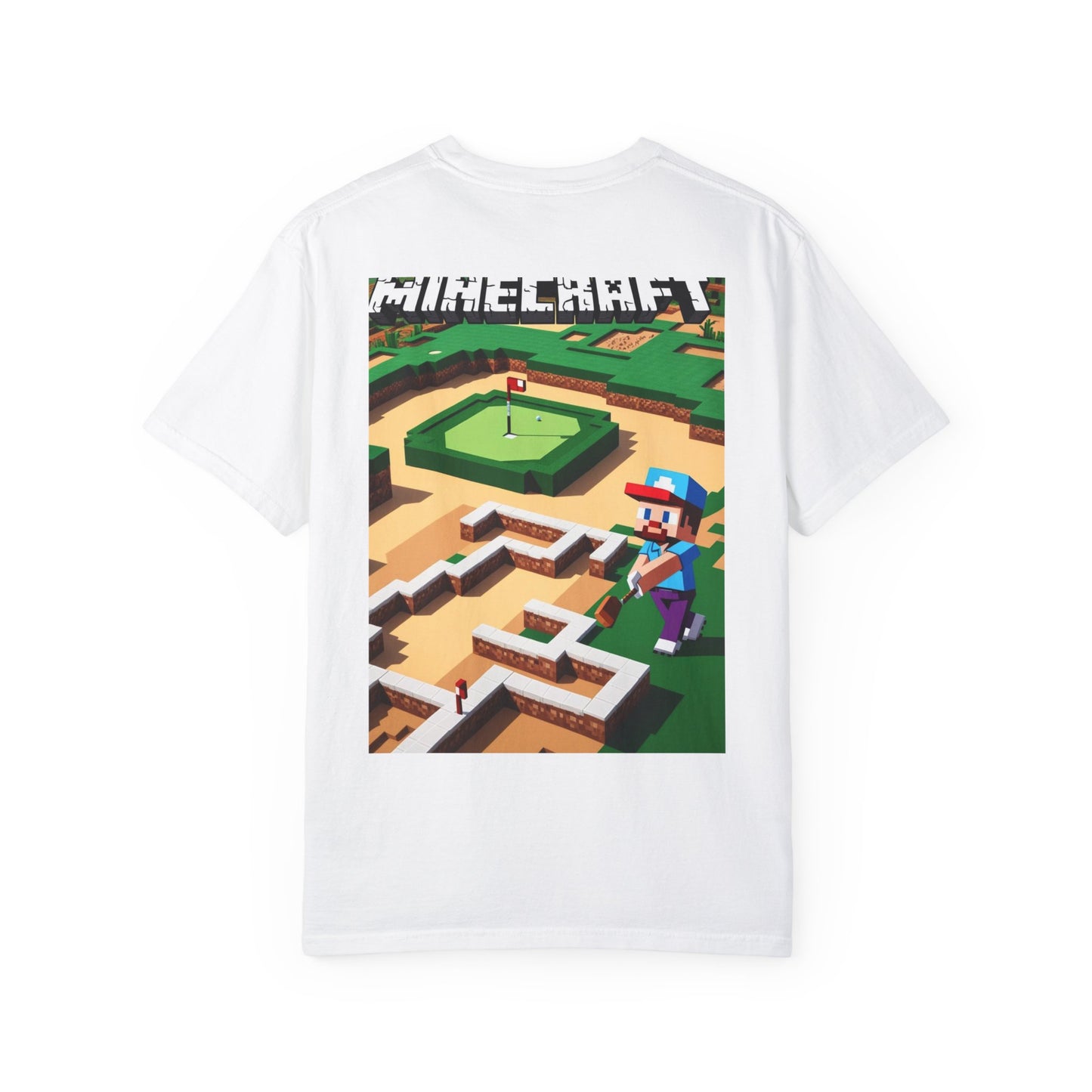 Minecraft Bunker Builders Unisex Garment-Dyed T-Shirt - Gamer Style, Perfect for Minecraft Fans