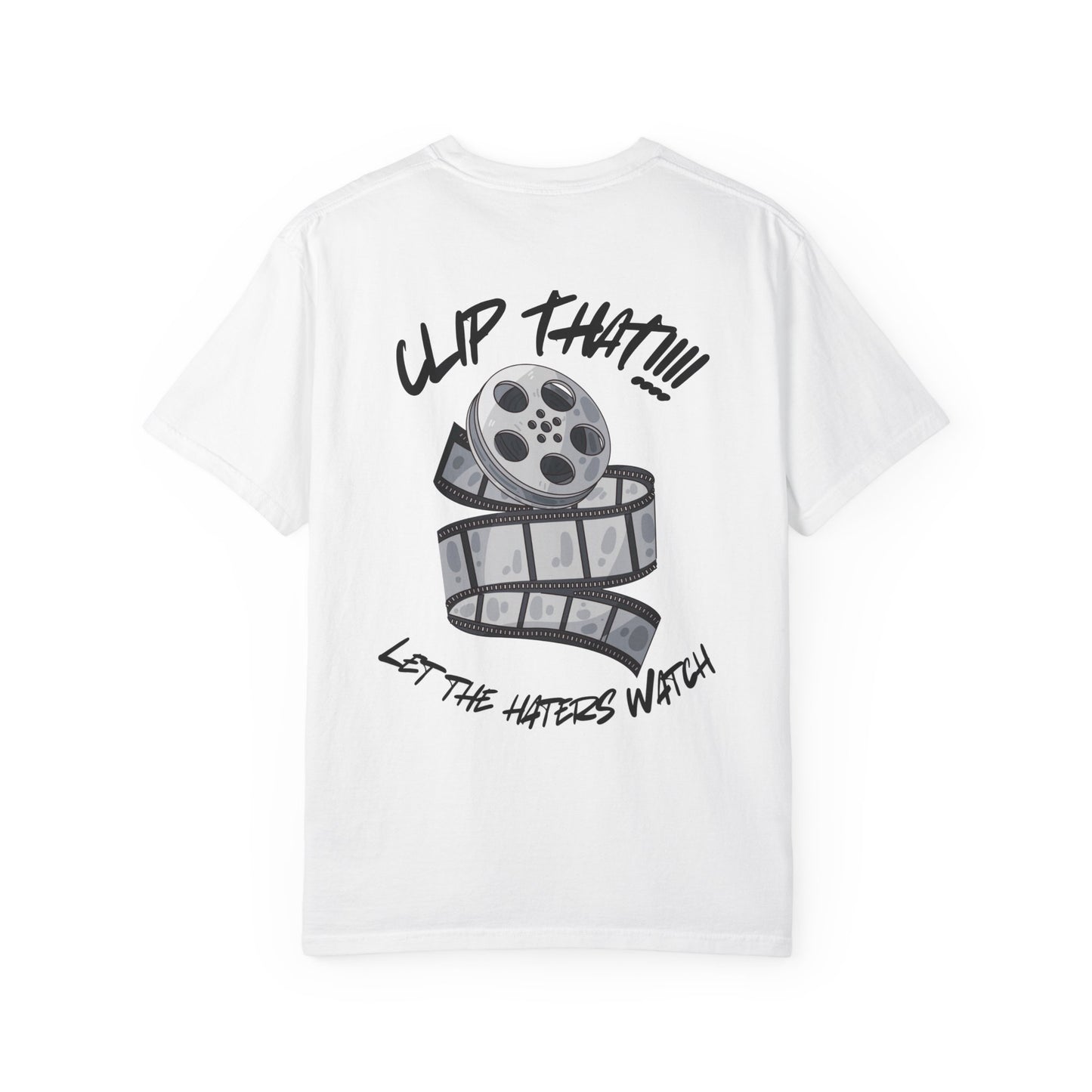 Film Buff Unisex T-Shirt - Clip That!!! Let the Haters Watch, Movie Lover Gift, Cool Graphic Tee, Unique Cinema Apparel, Trendy Casual Wear
