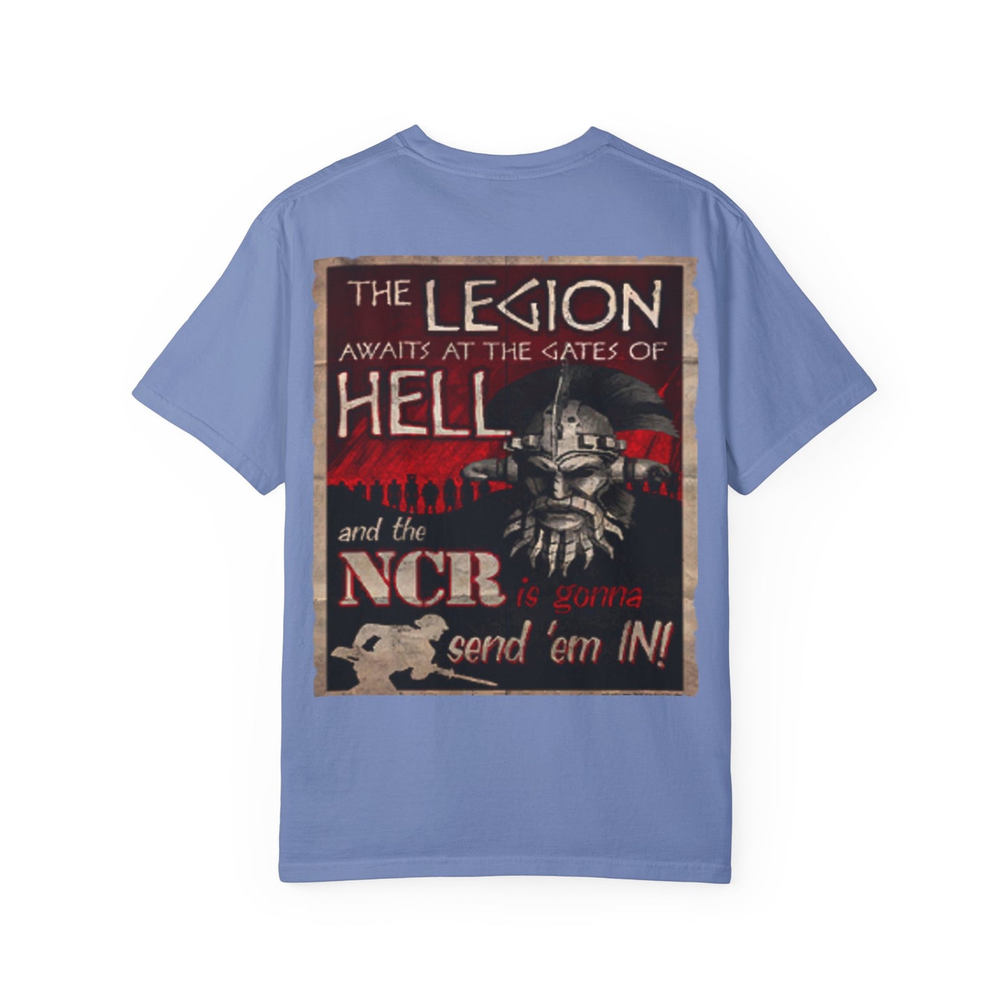 Unisex War-Themed Graphic T-Shirt – 'War Never Changes' & 'The Legion Awaits at the Gates of Hell' Designs