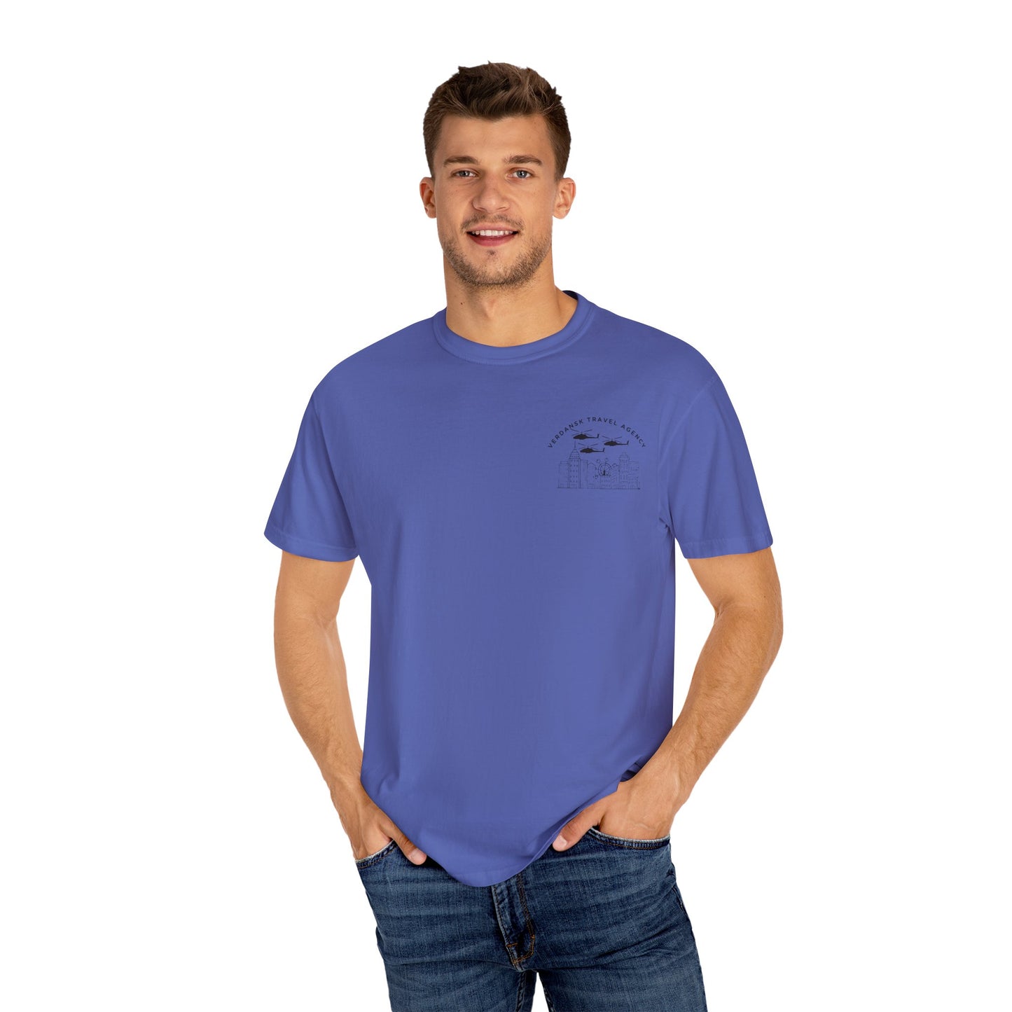 Unisex Garment-Dyed T-Shirt - Visit Downtown Verdansk Graphic Tee