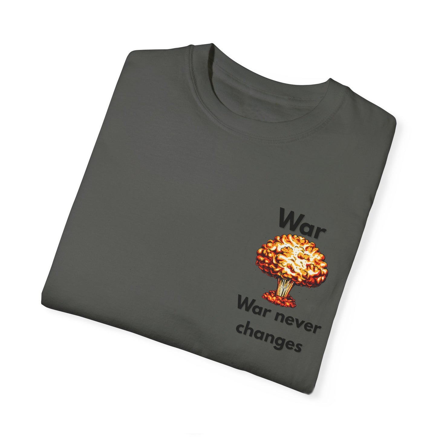 Unisex War-Themed Graphic T-Shirt – 'War Never Changes' & 'The Legion Awaits at the Gates of Hell' Designs