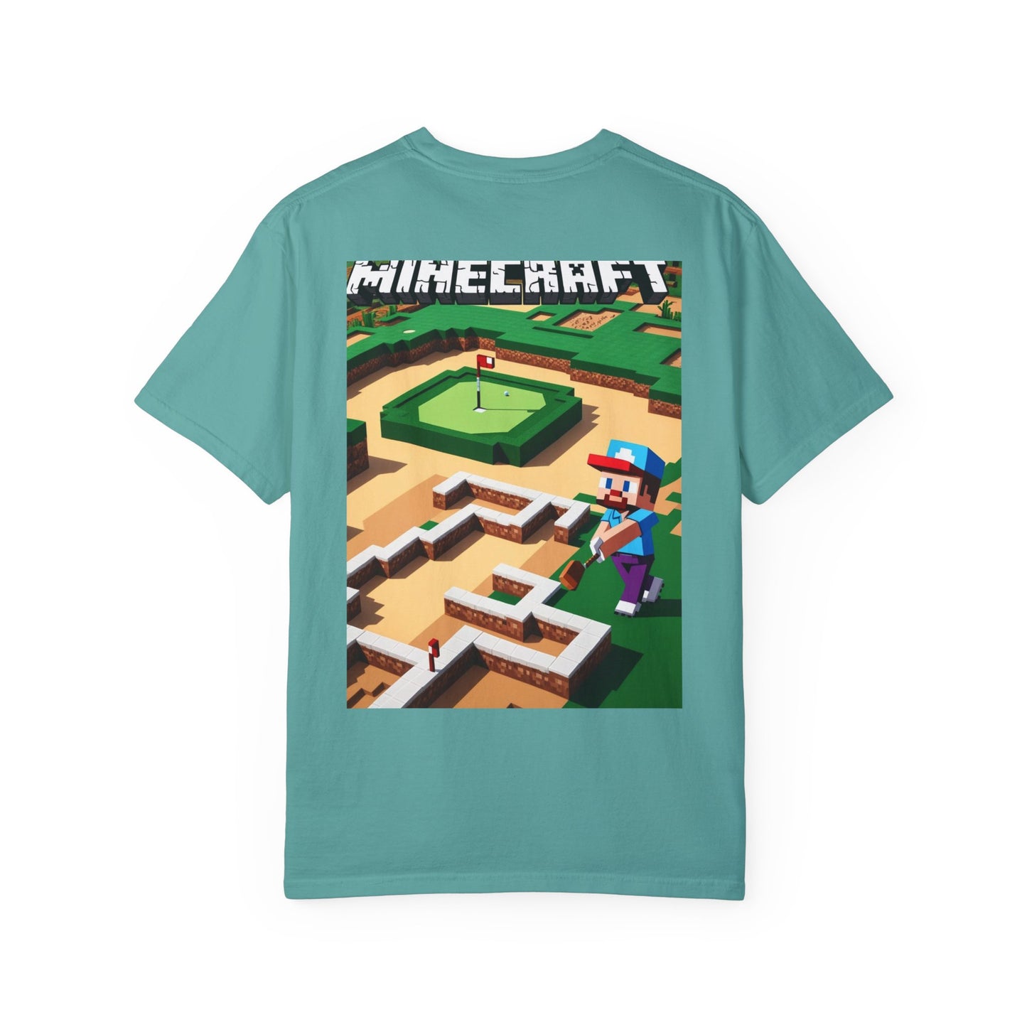 Minecraft Bunker Builders Unisex Garment-Dyed T-Shirt - Gamer Style, Perfect for Minecraft Fans
