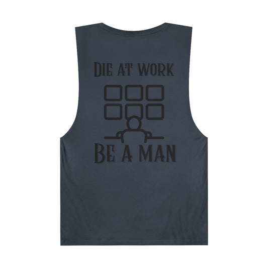 Motivational Unisex Barnard Tank for Active Lifestyle | "Be A Man" Graphic Top