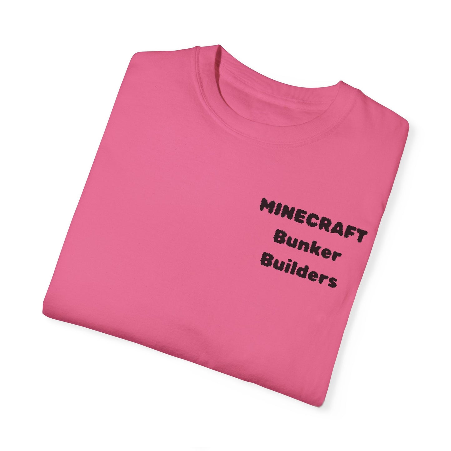 Minecraft Bunker Builders Unisex Garment-Dyed T-Shirt - Gamer Style, Perfect for Minecraft Fans