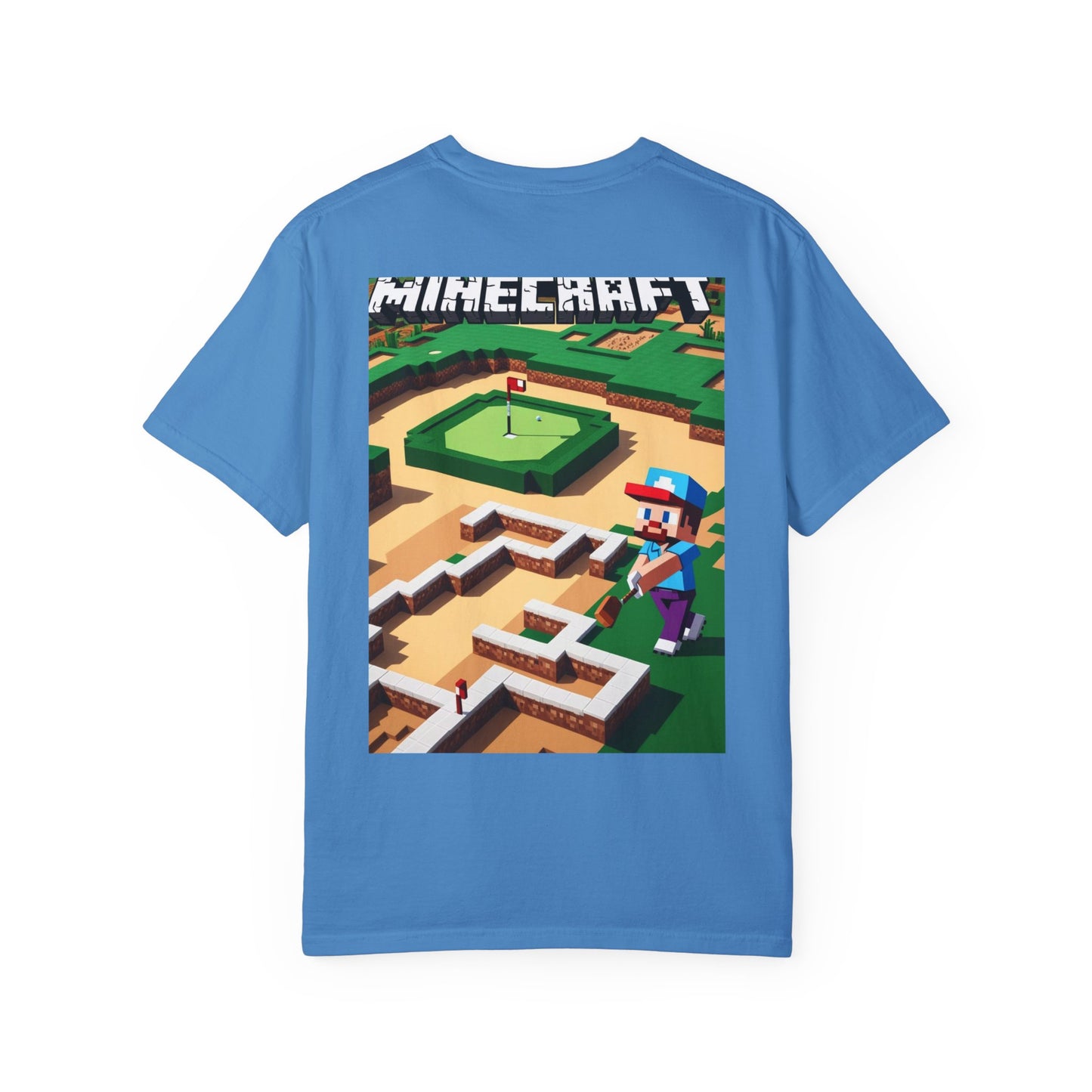 Minecraft Bunker Builders Unisex Garment-Dyed T-Shirt - Gamer Style, Perfect for Minecraft Fans