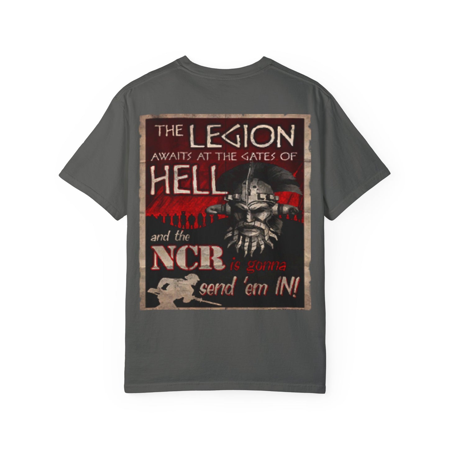 Unisex War-Themed Graphic T-Shirt – 'War Never Changes' & 'The Legion Awaits at the Gates of Hell' Designs