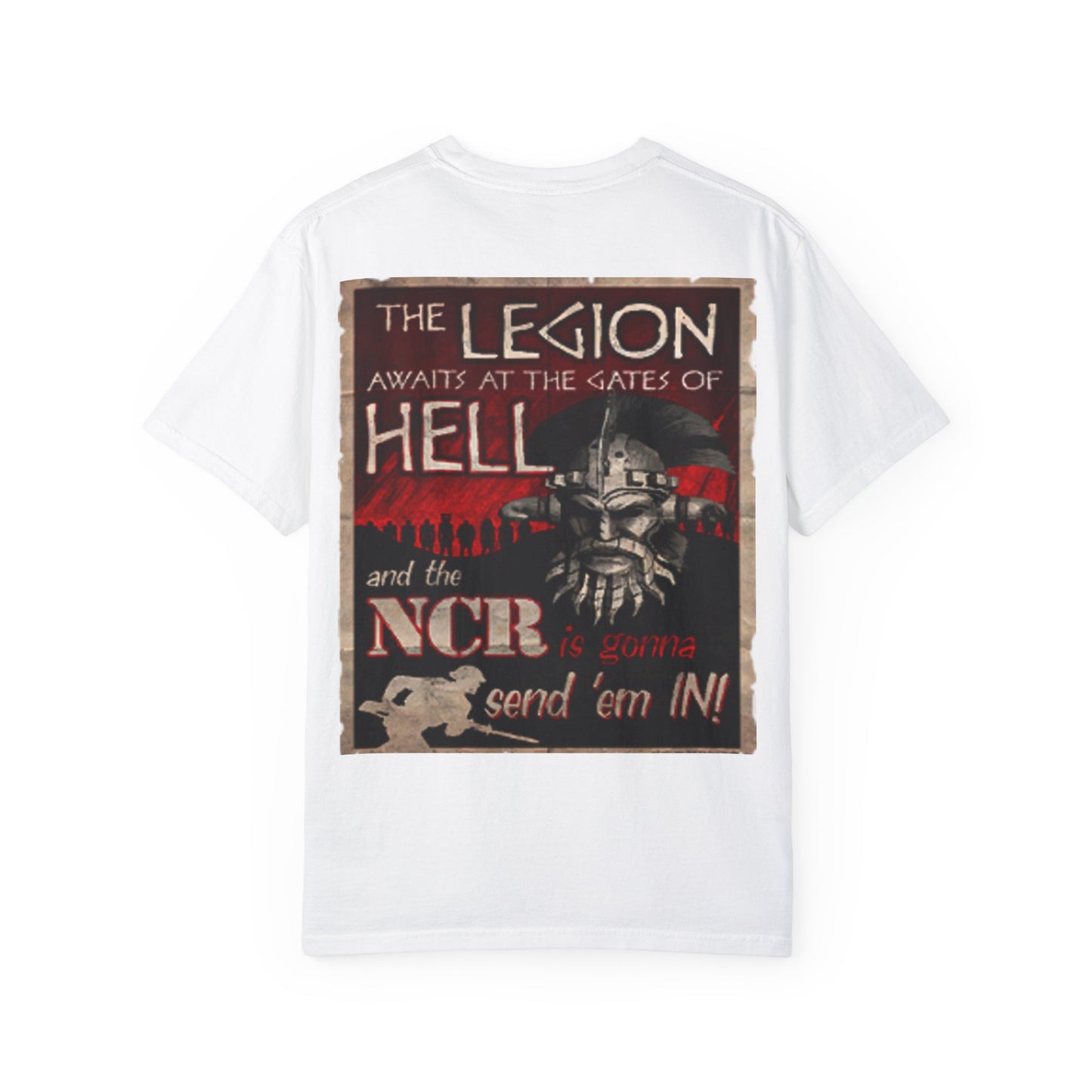Unisex War-Themed Graphic T-Shirt – 'War Never Changes' & 'The Legion Awaits at the Gates of Hell' Designs