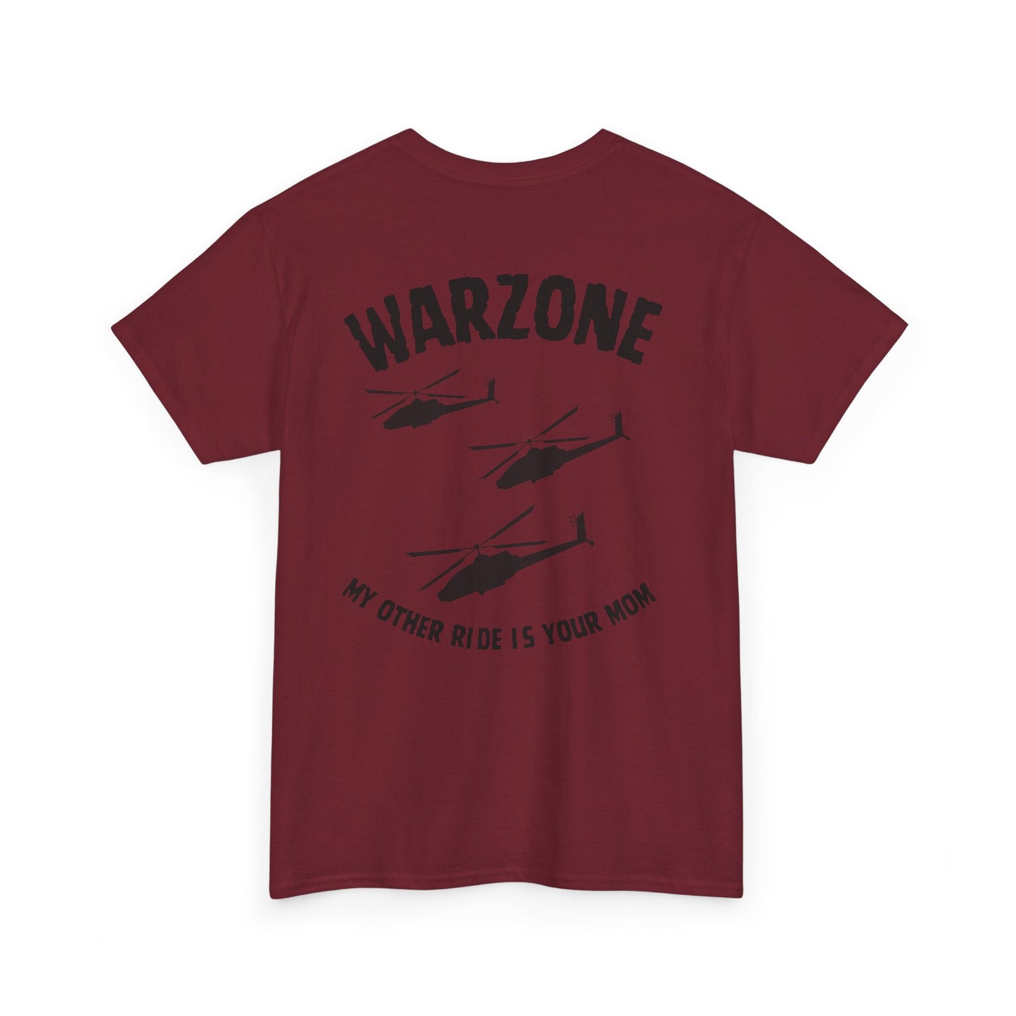 Funny Unisex Heavy Cotton Tee | "Warzone - My Other Ride Is Your Mom" | Nerd Tavern