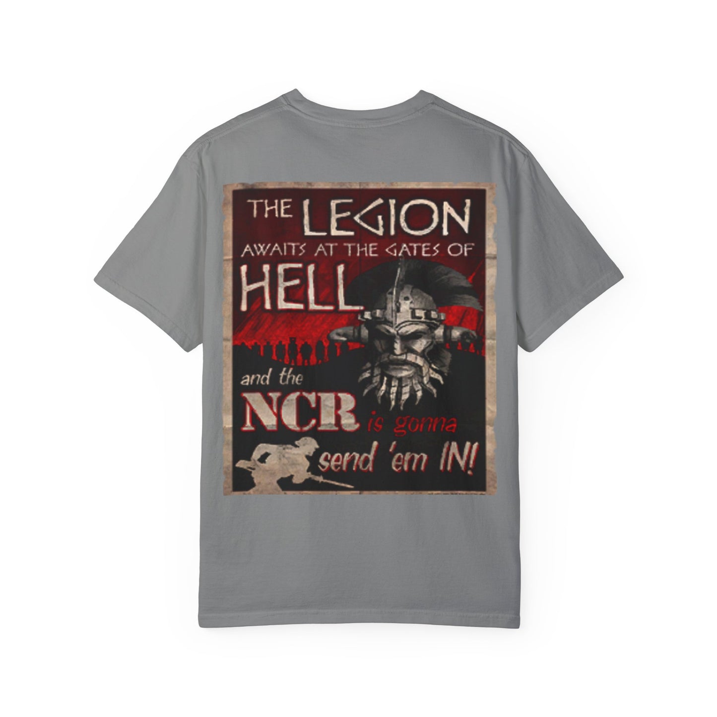 Unisex War-Themed Graphic T-Shirt – 'War Never Changes' & 'The Legion Awaits at the Gates of Hell' Designs